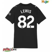 Camiseta Manchester City Rico Lewis #82 Visitante Equipación para mujer 2025-26 manga corta